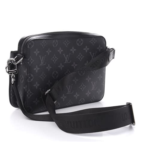 lv trio messenger bag black.